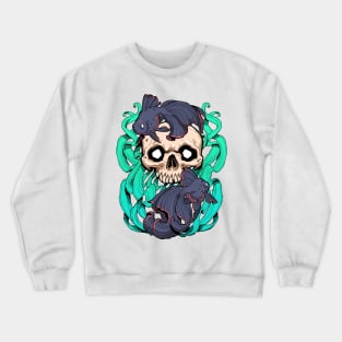 Skull Fish - Green and Blue Crewneck Sweatshirt